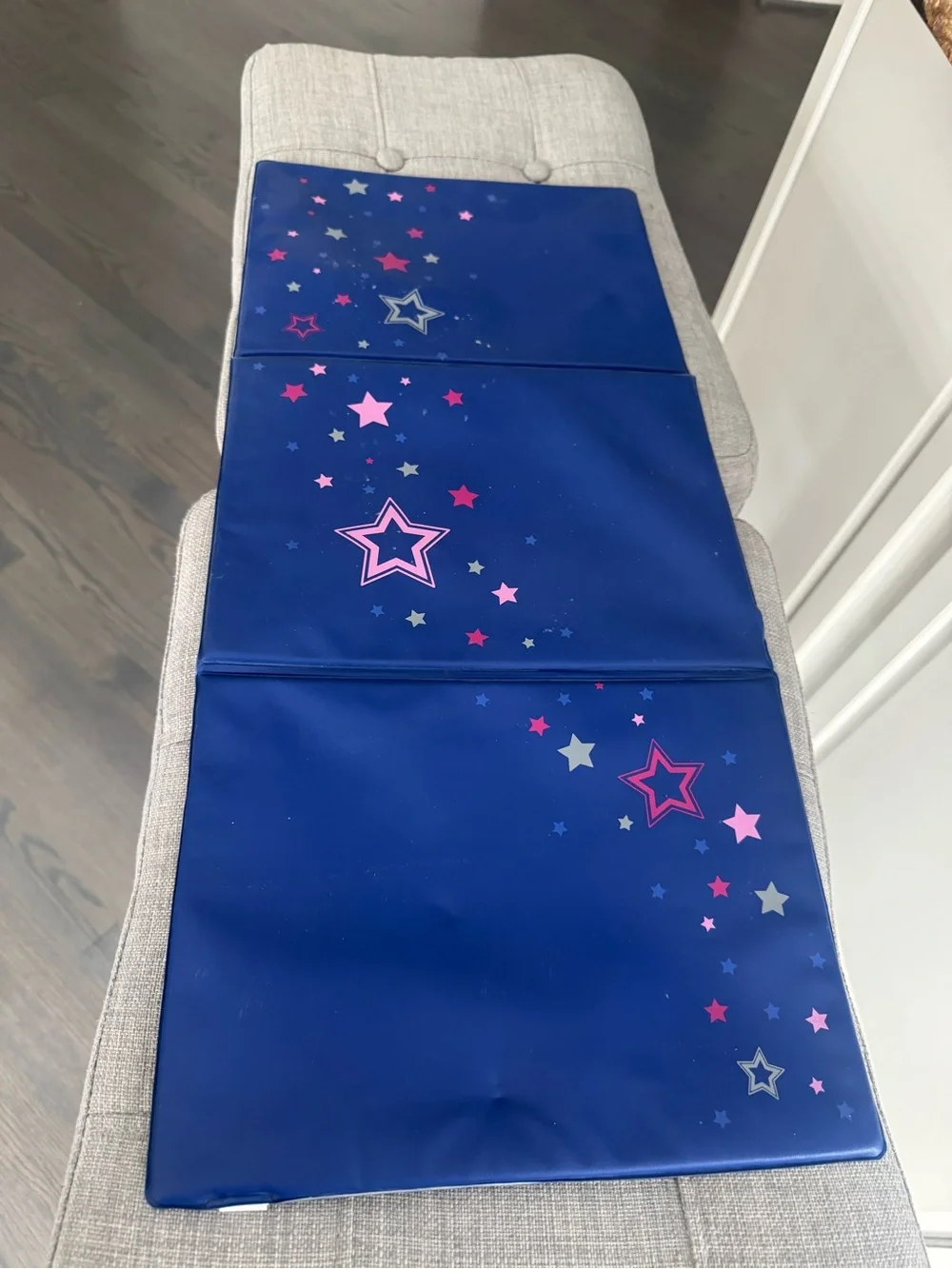 American Girl Navy Star‎ Print Foldable gymnastics Mat Retired